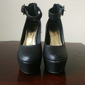 Herstyle Faux Leather Heels